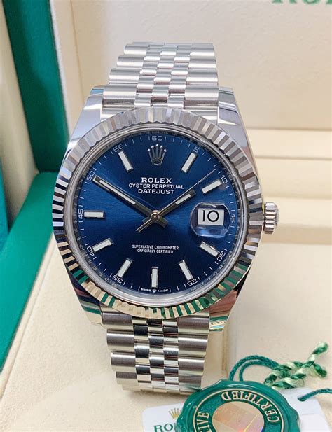 rolex datejust blue 41 2011